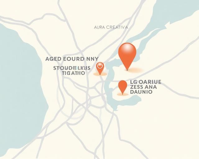 Mappa che indica la posizione dello studio Aura Creativa vicino al Duomo di Firenze.